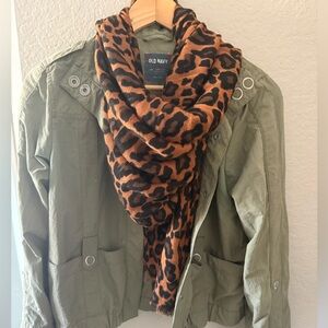 Old Navy Olive Jacket and Scarf.